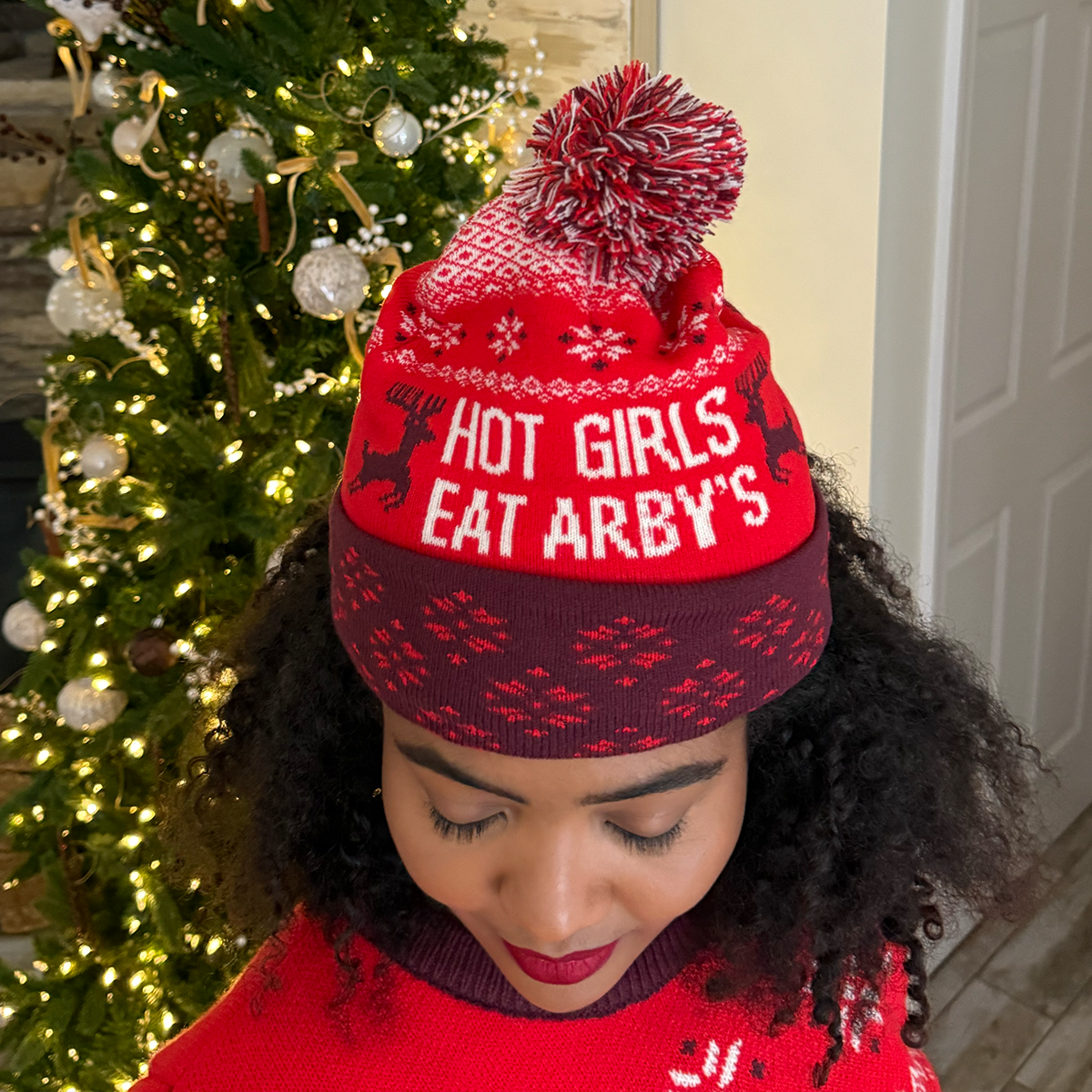 Hot Girls Eat Arby's Holiday Beanie