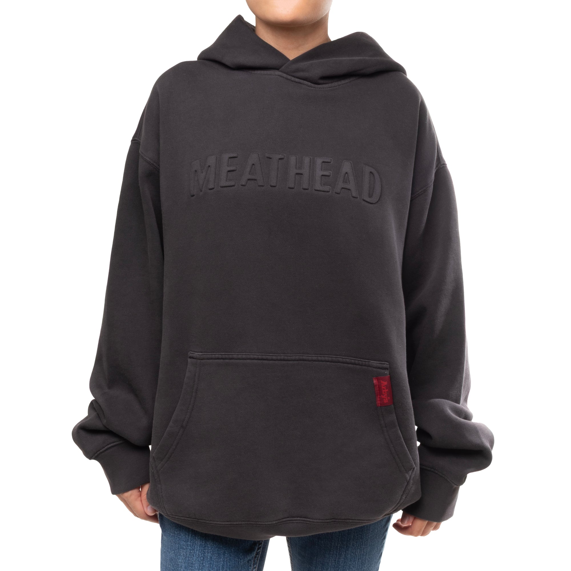 Embossed Meathead Hoodies - Charcoal